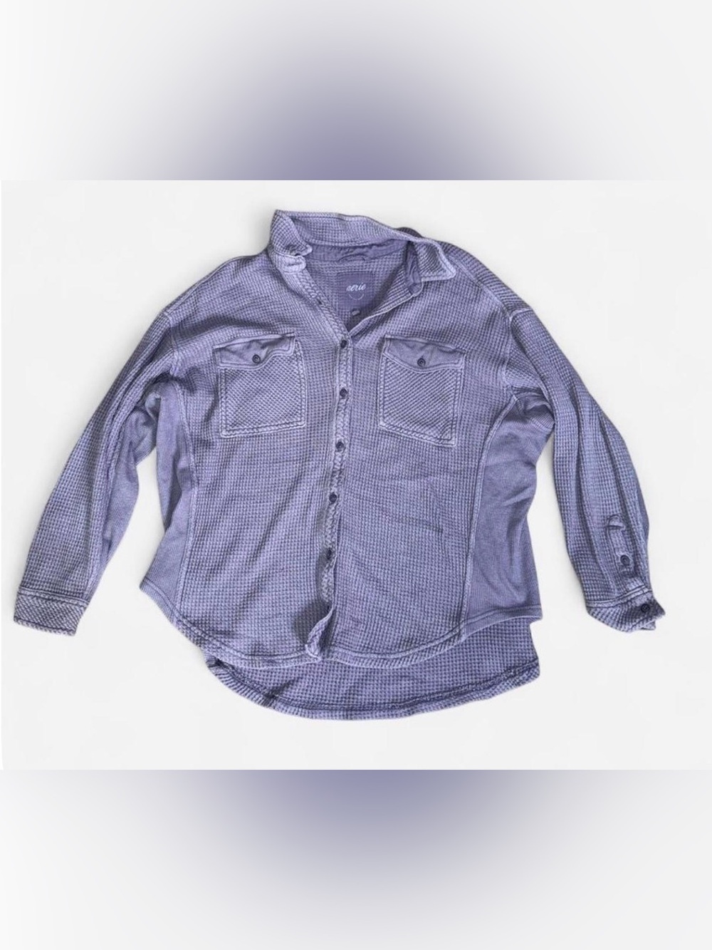 Aerie Waffle knit button up sweatshirt